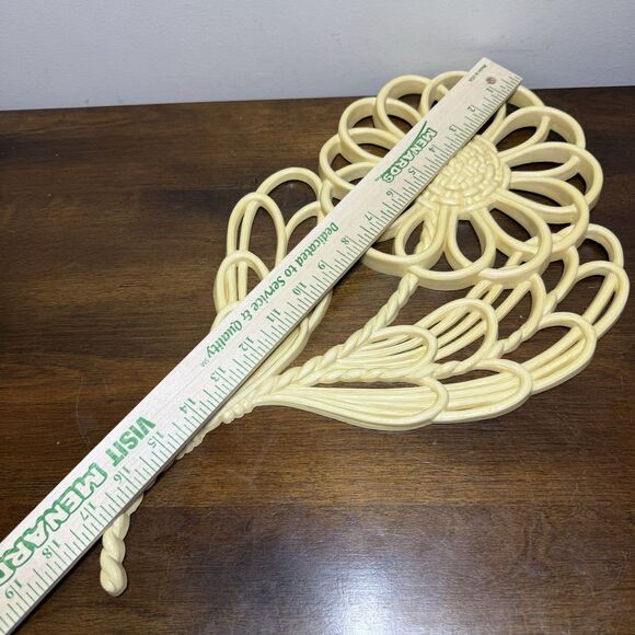 Vintage 1970s Burwood Products MCM Flower Wall Hanger BOHO Cottage Whimsy - Picture 4 of 5